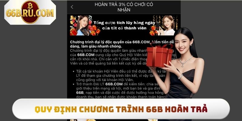 66b Hoàn Trả Hàng Ngày Lên Đến 3% Cho Mọi Thành Viên 2 Quy định tham gia 66b hoàn trả chi tiết